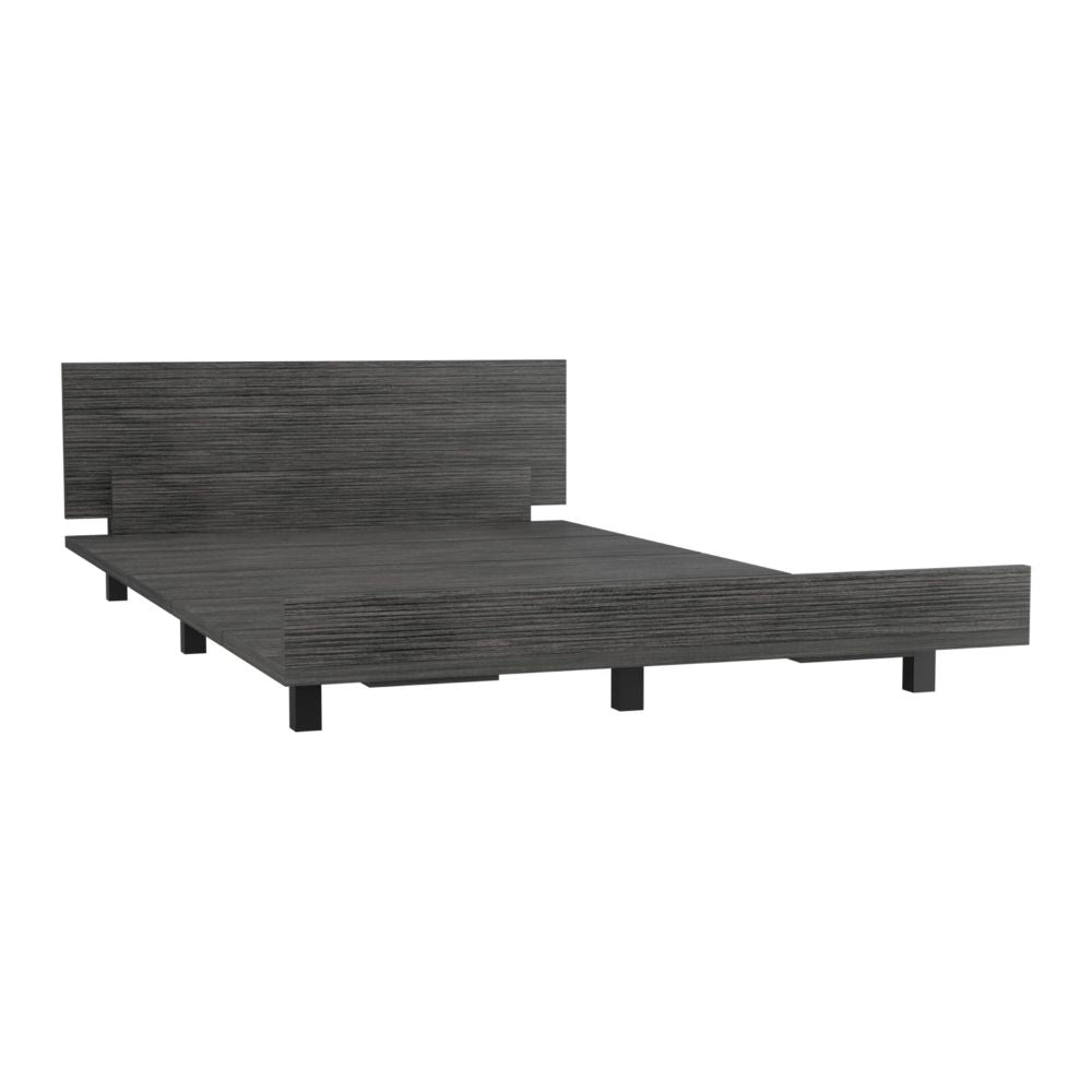 Twin Bed Base Cervants, Frame, Smokey Oak Finish