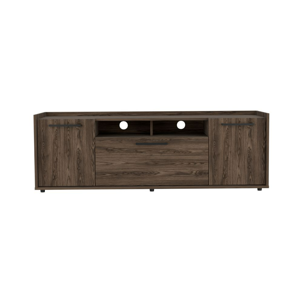 Dext Tv Stand for TV´s up 55" Dext, One Cabinet, Double Door, Dark Walnut Finish