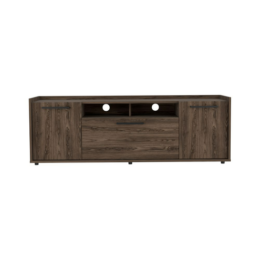 Dext Tv Stand for TV´s up 55" Dext, One Cabinet, Double Door, Dark Walnut Finish