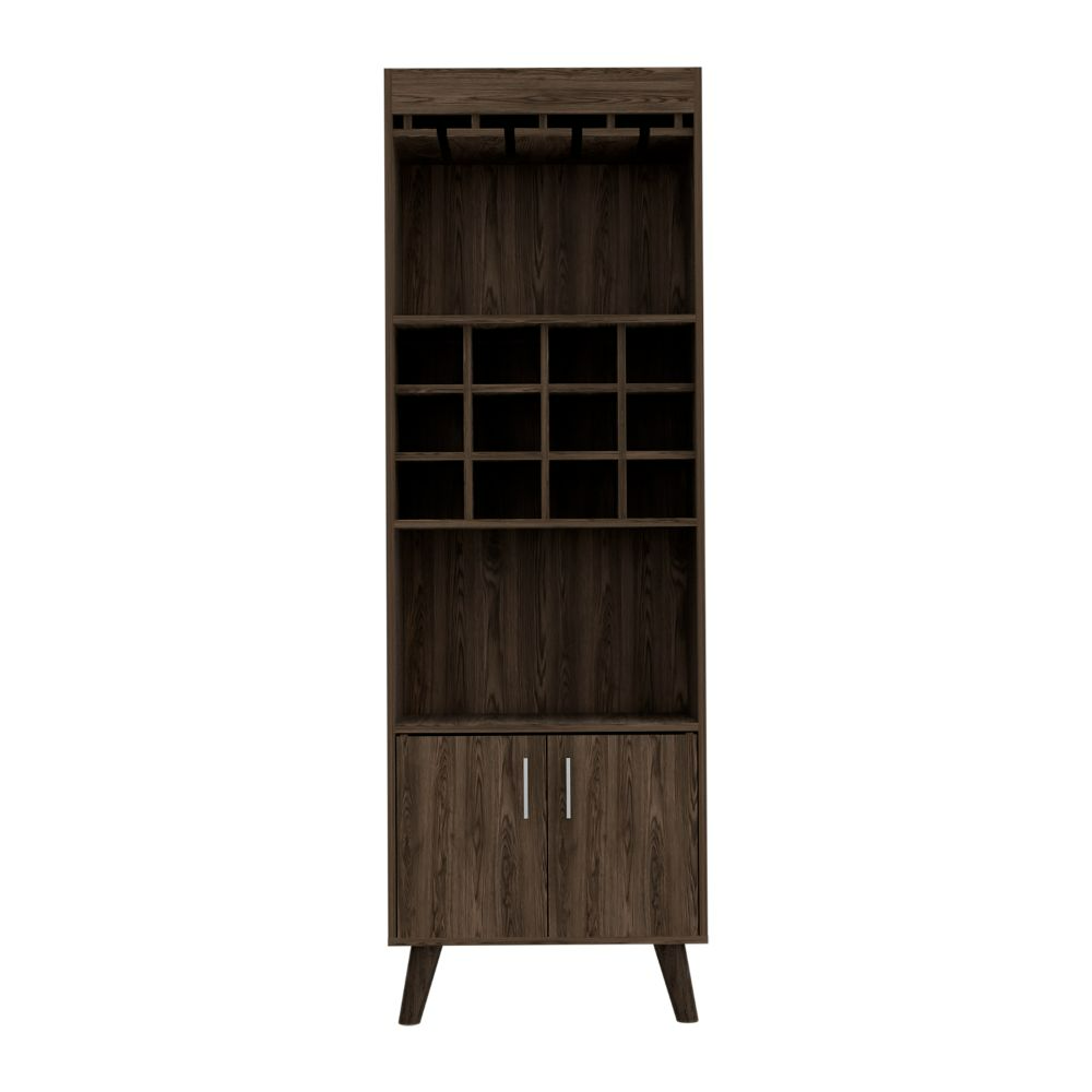 Bull Bar Cabinet, Twelve Wine Cubbies & Rack