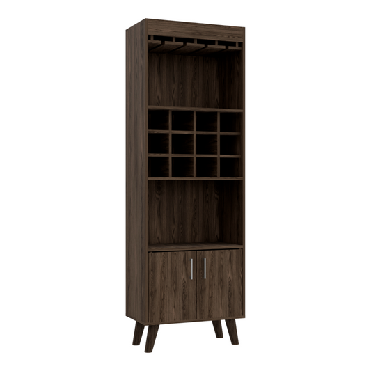 Bull Bar Cabinet, Twelve Wine Cubbies & Rack