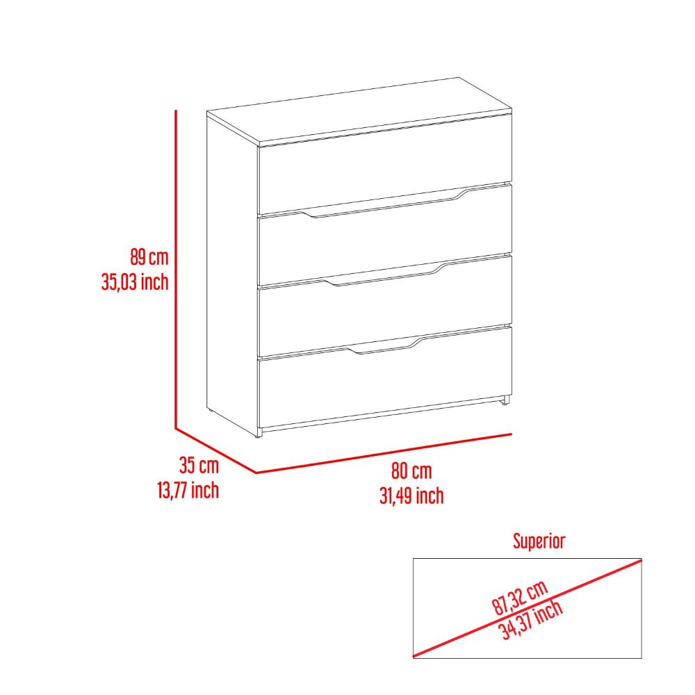 Oboe Four Drawer Dresser