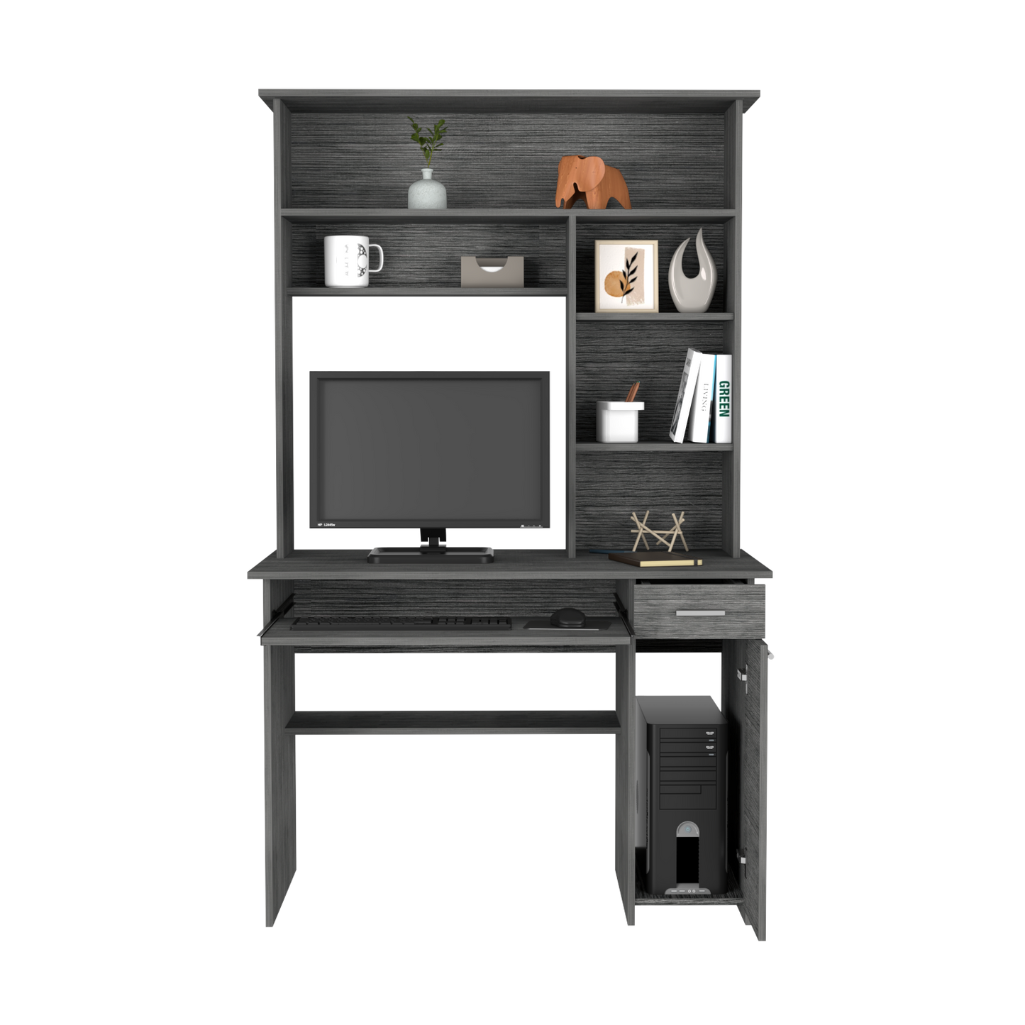 Acequia Computer Desk w/Multiple Shelves