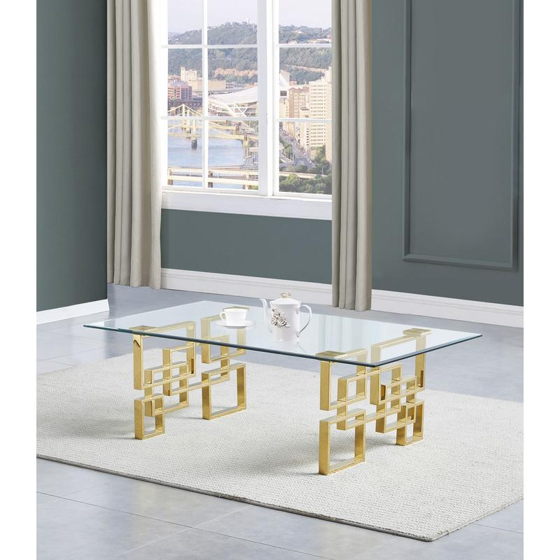 Tempered Glass Coffee Table Set -3 pcs.