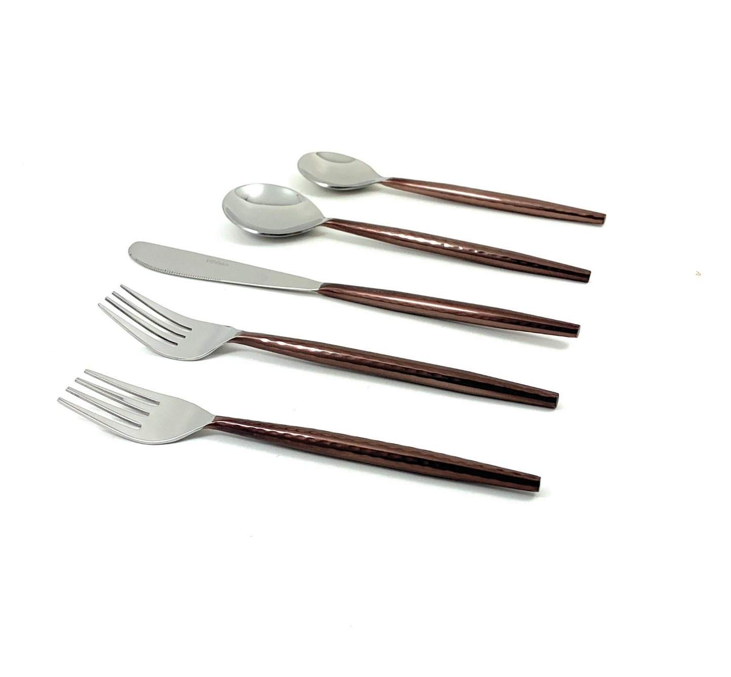 Hammered Stainless Steel Flatware -20 pcs.