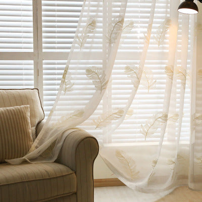 Feather Embroidered Curtain