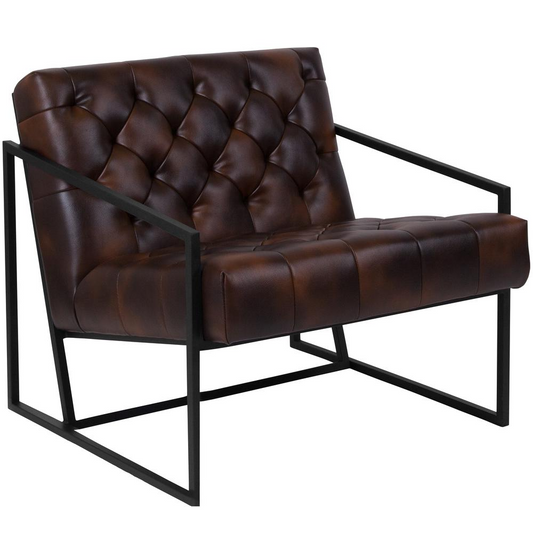 Madison Bomber Jacket LeatherSoft Tufted Lounge Chair