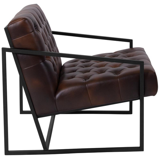 Madison Bomber Jacket LeatherSoft Tufted Lounge Chair