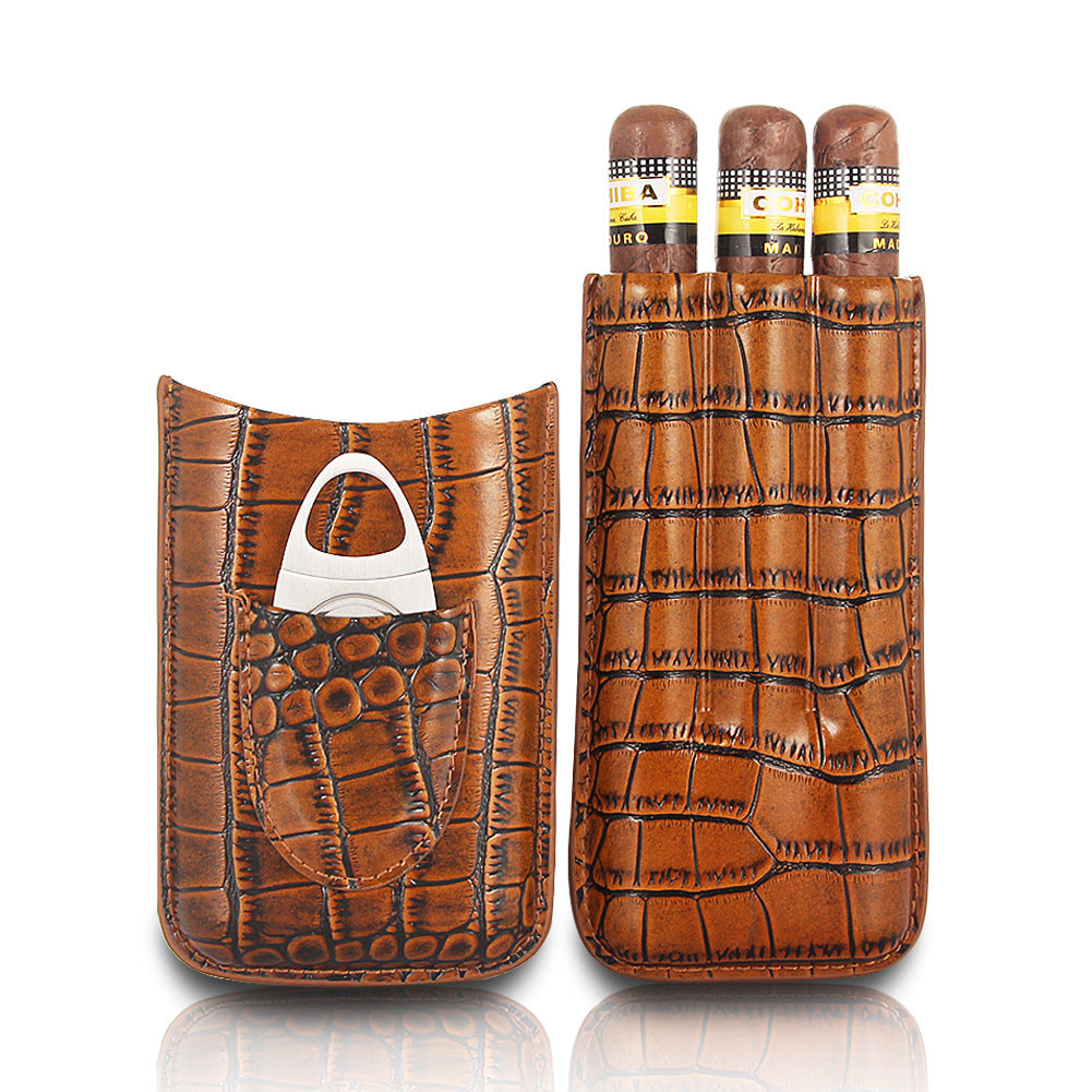 Cigar Case w/Scissors & Carrying Case