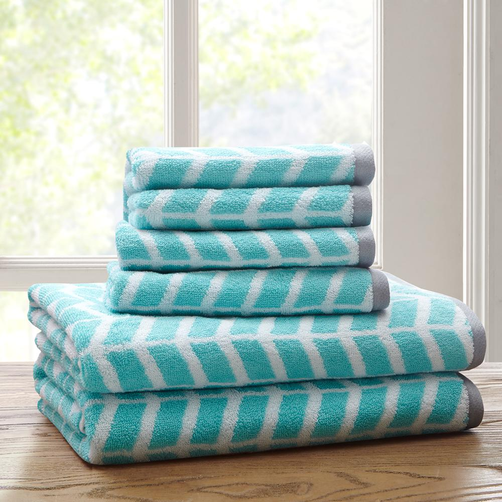 Nadia 100% Cotton Jacquard Bath Towel -6 Piece Set