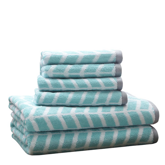Nadia 100% Cotton Jacquard Bath Towel -6 Piece Set