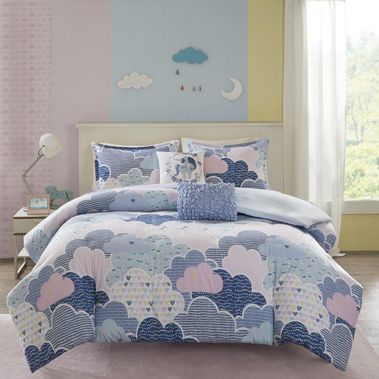 100% Cotton Soft Wash Cloud Duvet Cover Set -2 pcs. (Twin)