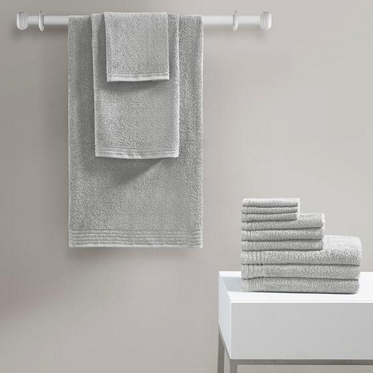 100% Cotton Quick Dry Bath Towel Set -12 pcs.