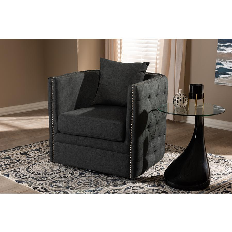 Micah Modern/Contemporary Tufted Swivel Chair