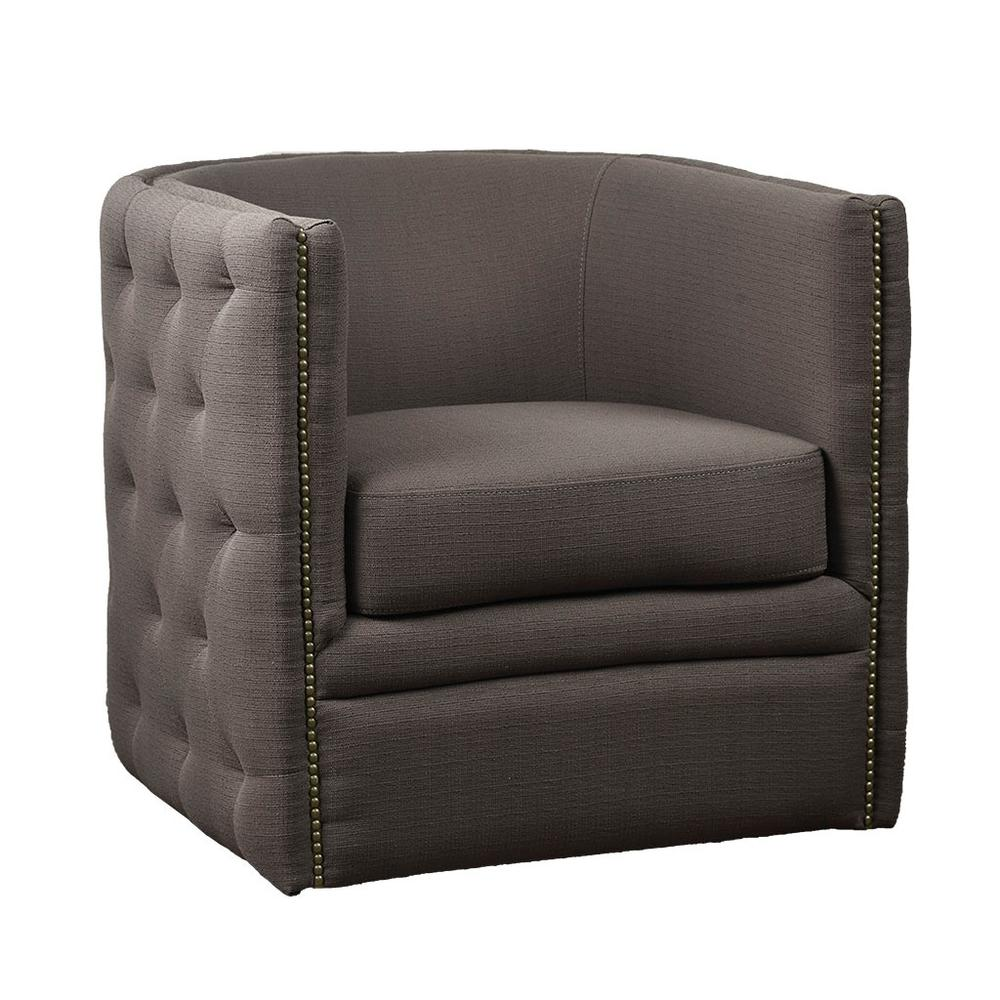 Tufted Barrel Swivel Chair