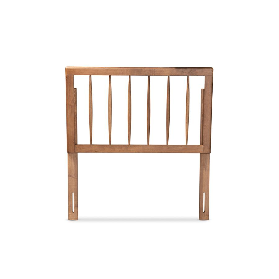 Valin Modern and Contemporary Ash Walnut Finished Wood Twin Size Headboard