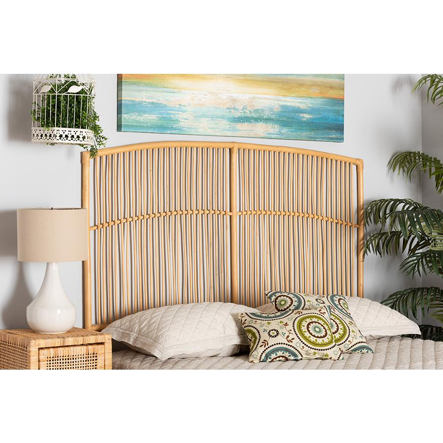 Malvina Bohemian Rattan Wall-mount Headboard (Queen Size)