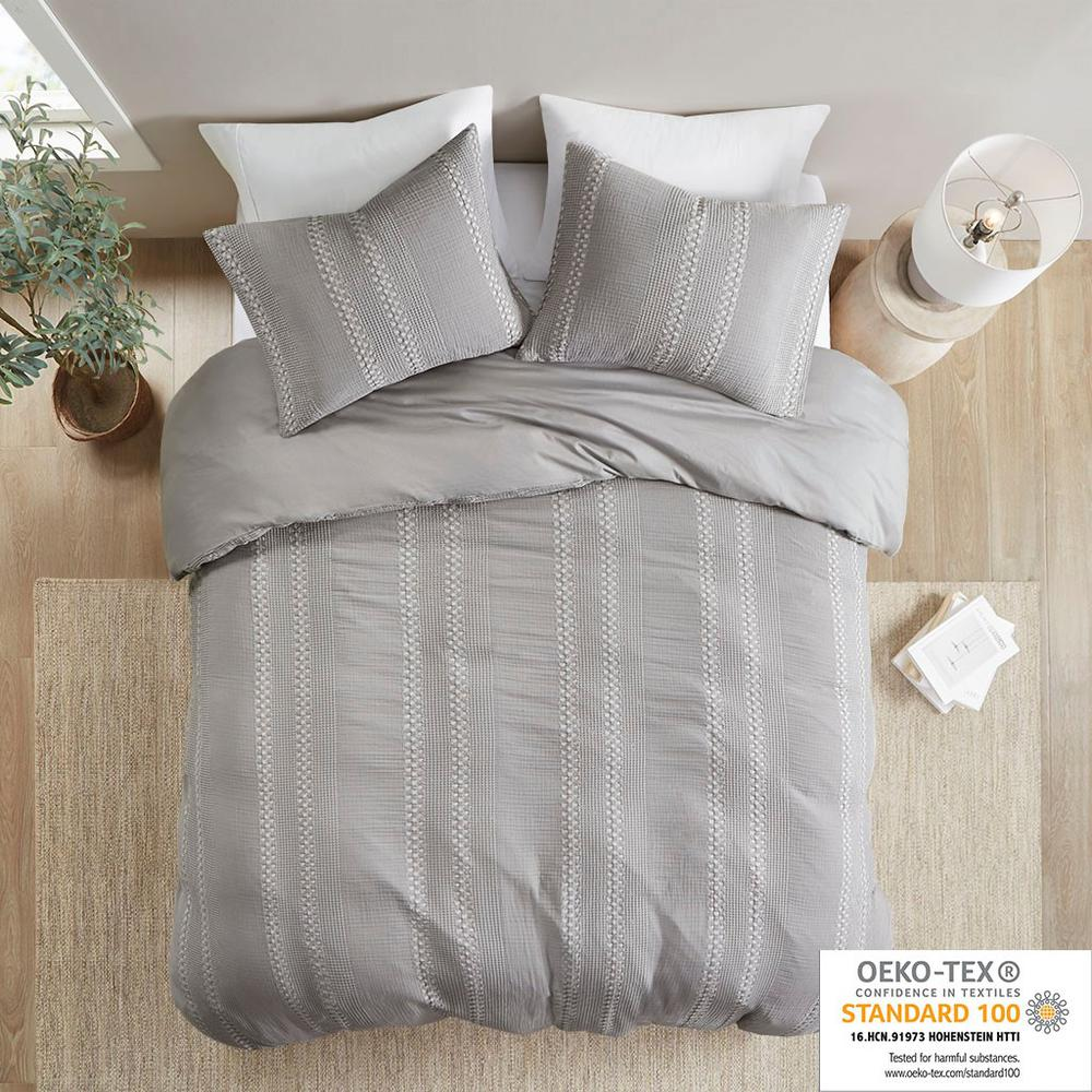 Cotton Gauze Waffle Weave Duvet Cover Set -3 pcs.  (88 x 92)