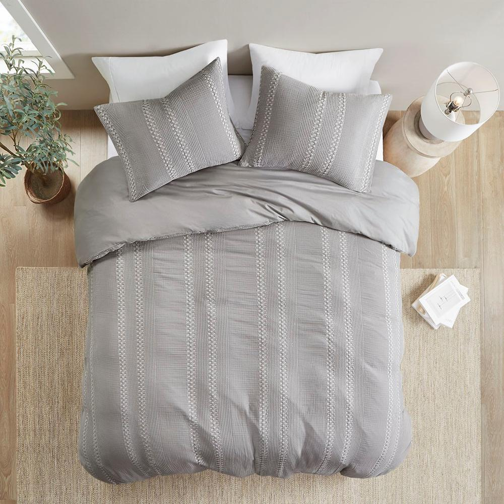 Cotton Gauze Waffle Weave Duvet Cover Set -3 pcs.  (88 x 92)