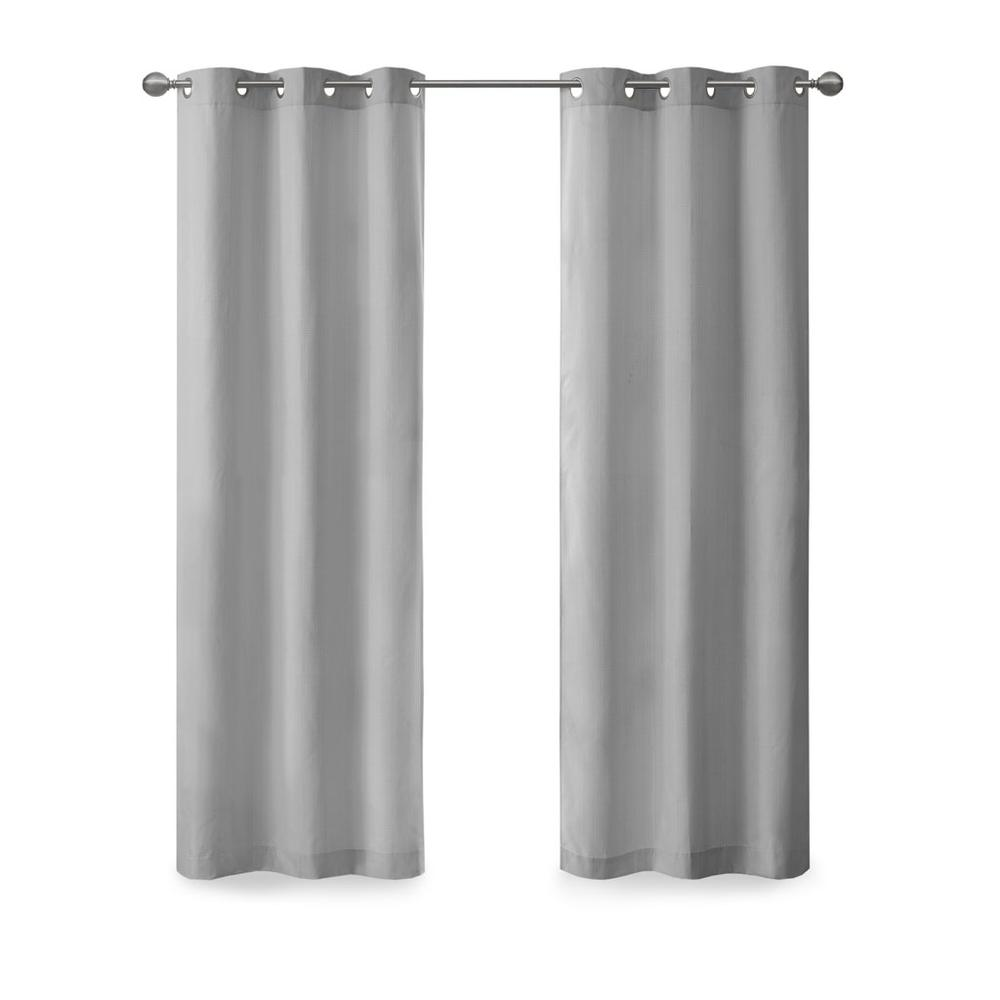 Basketweave Room Darkening Curtain Panel (Pair)