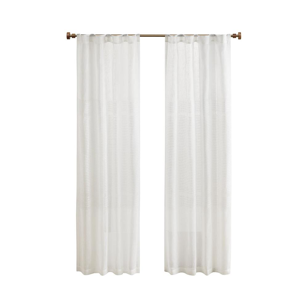 Yarn Dye Sheer Curtain Panel Pair