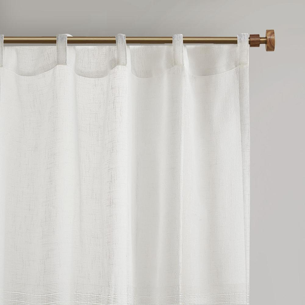 Yarn Dye Sheer Curtain Panel Pair