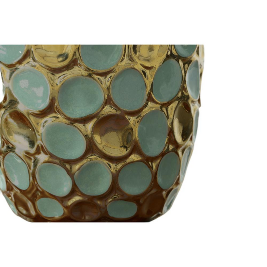 Turquoise and Gold Accent Vases (Set of 2)