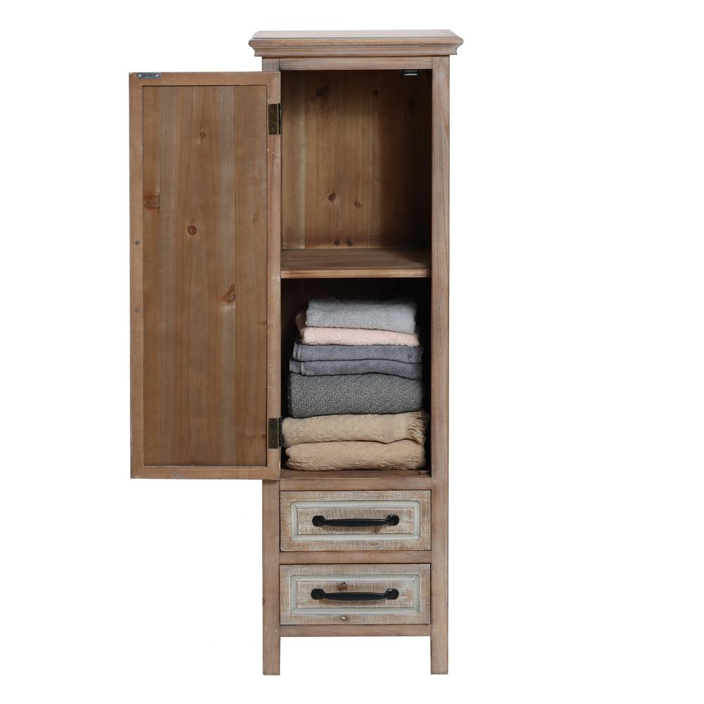 Tower Wood 2-Drawer 1-Door Storage Cabinet