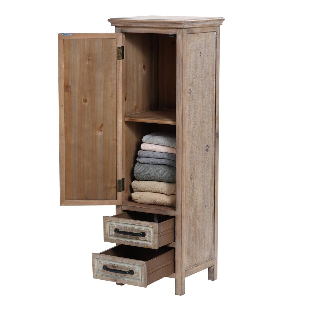 Tower Wood 2-Drawer 1-Door Storage Cabinet