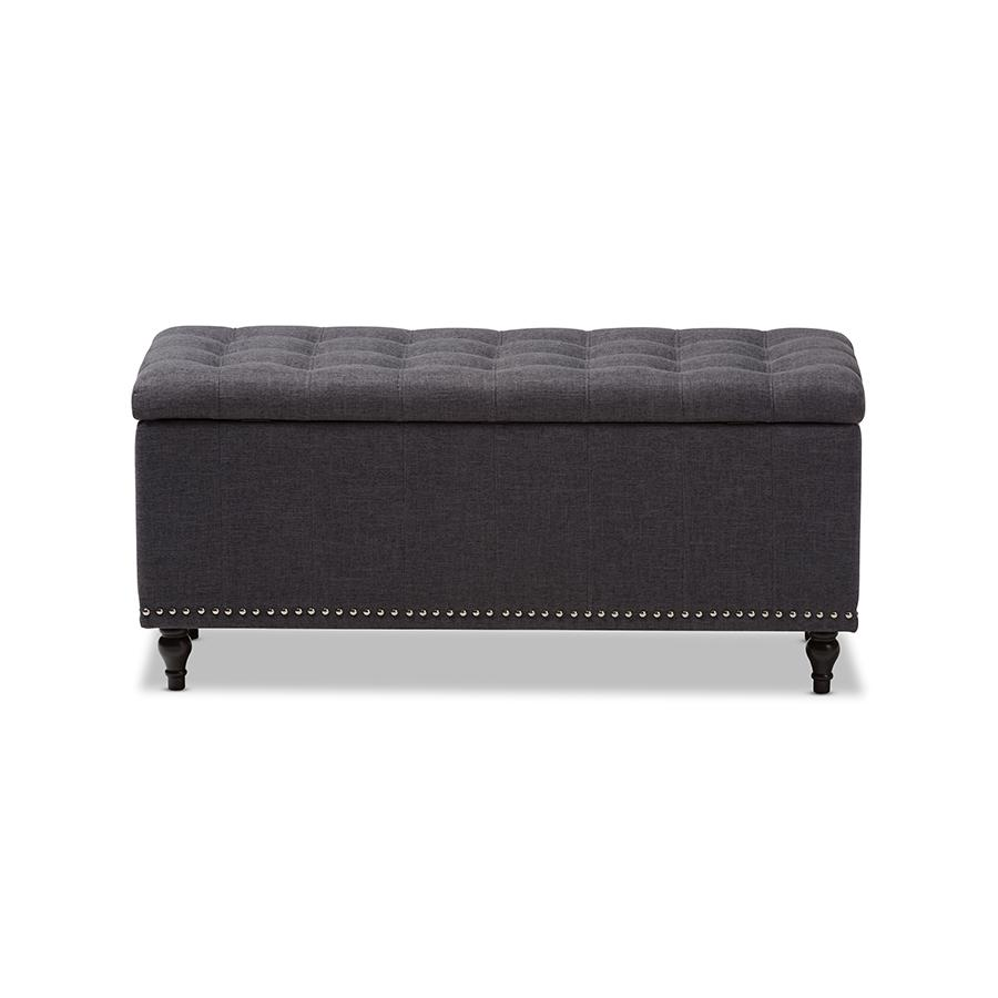 Classic Fabric Upholstered Button-Tufting Storage Ottoman Bench