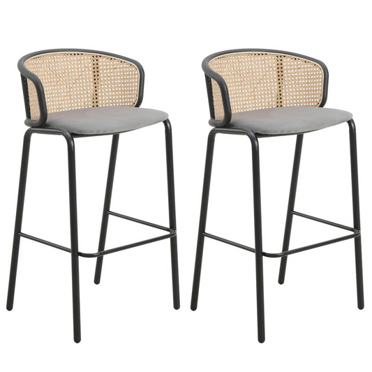 Wicker Bar Stool  (Set of 2)