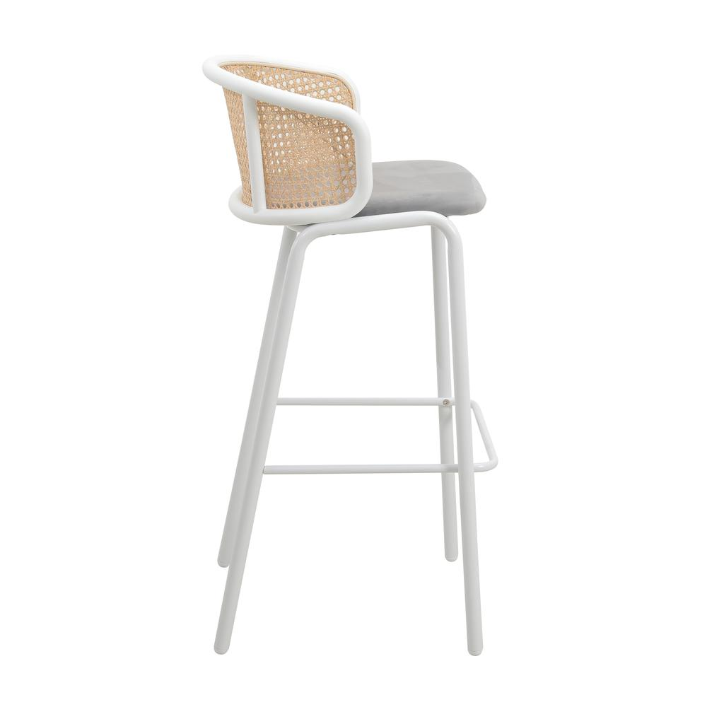 Ervilla Wicker Bar Stool w/Fabric Seat