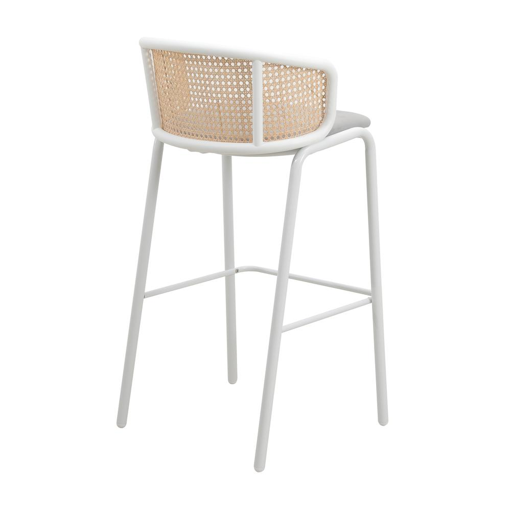 Ervilla Wicker Bar Stool w/Fabric Seat