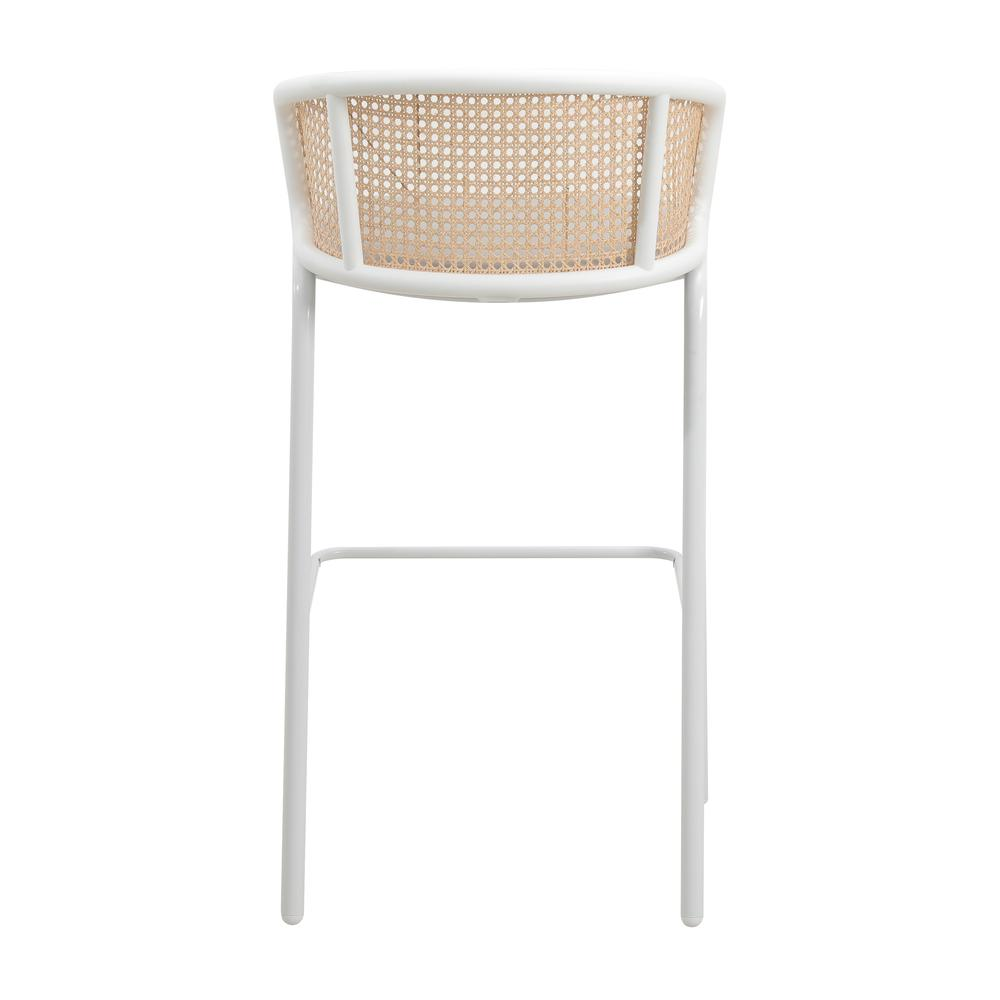 Ervilla Wicker Bar Stool w/Fabric Seat