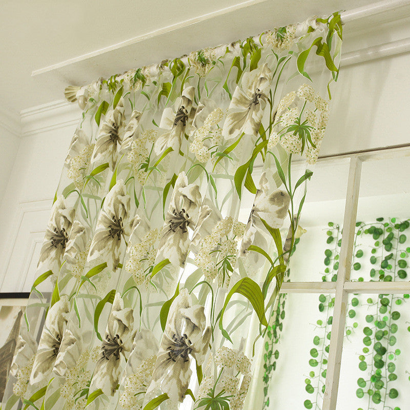 Floral Translucent Curtain (1 panel)