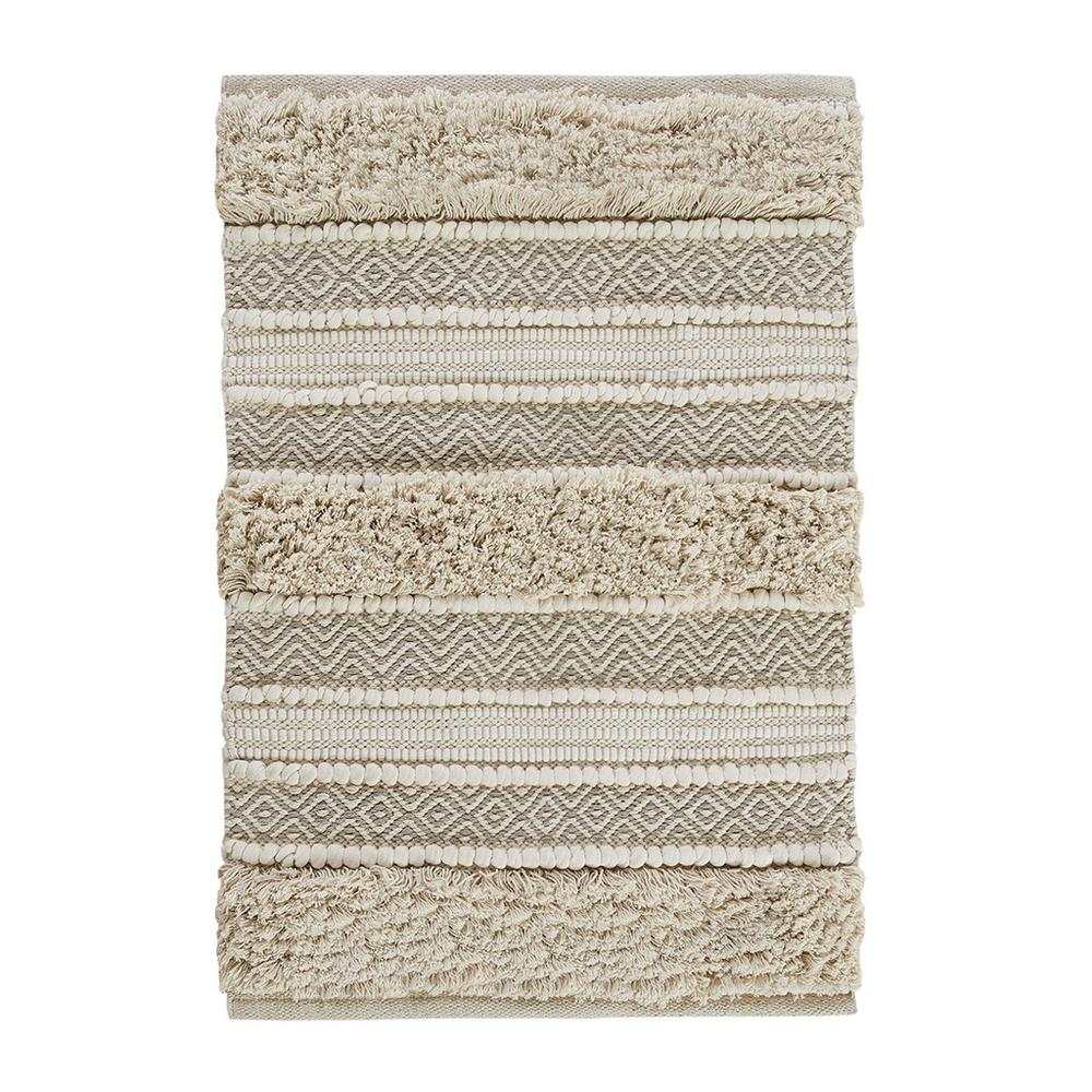 Woven Texture Stripe Bath Rug