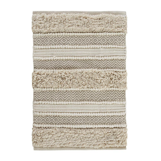 Woven Texture Stripe Bath Rug