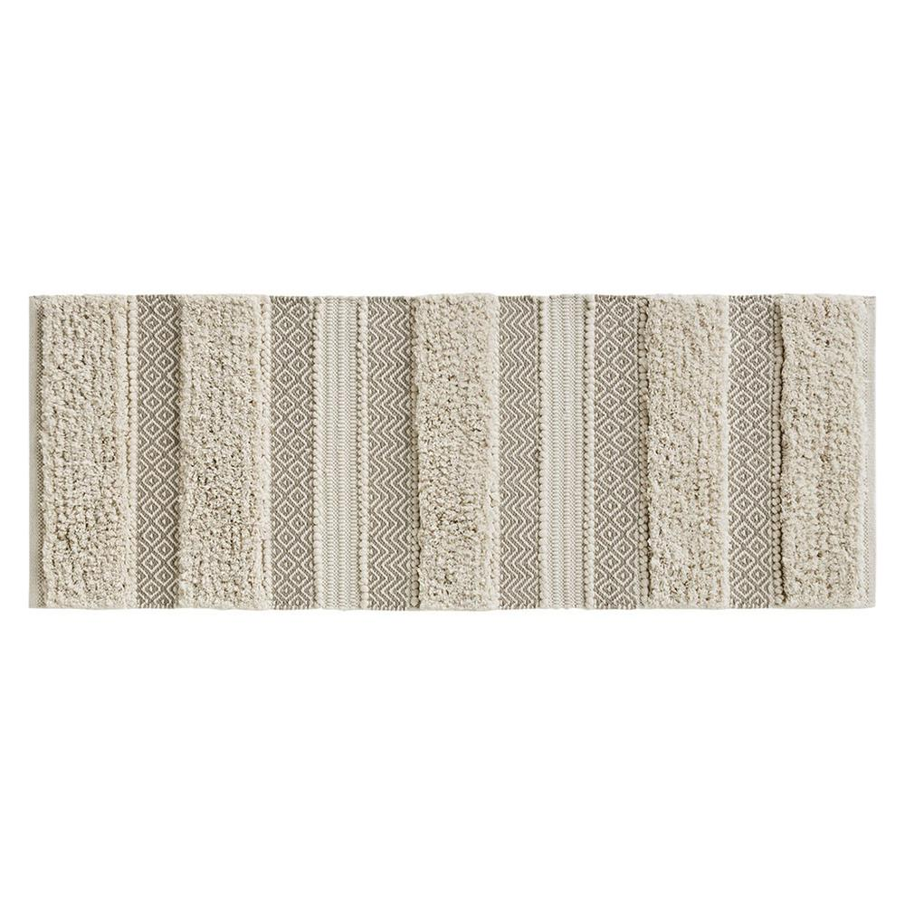 Woven Texture Stripe Bath Rug