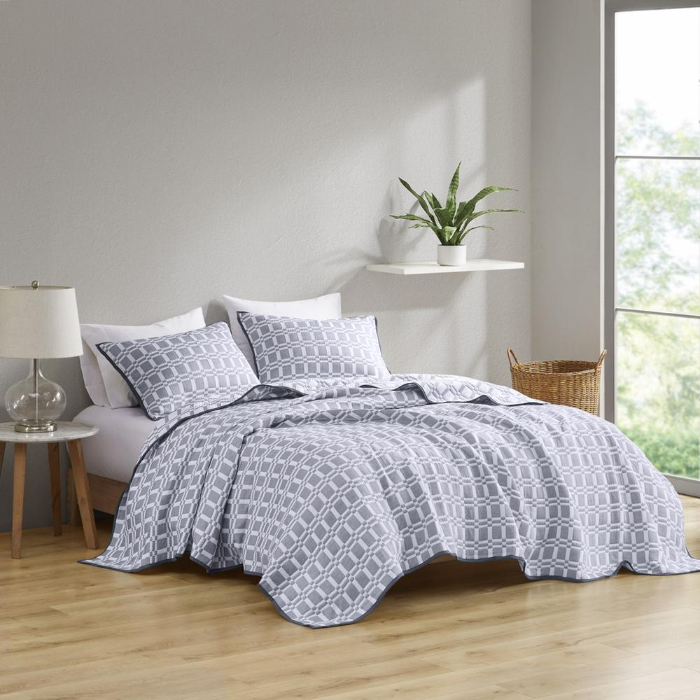 Harlow Reversible Matelasse Coverlet Set -3 pcs. (106x96)