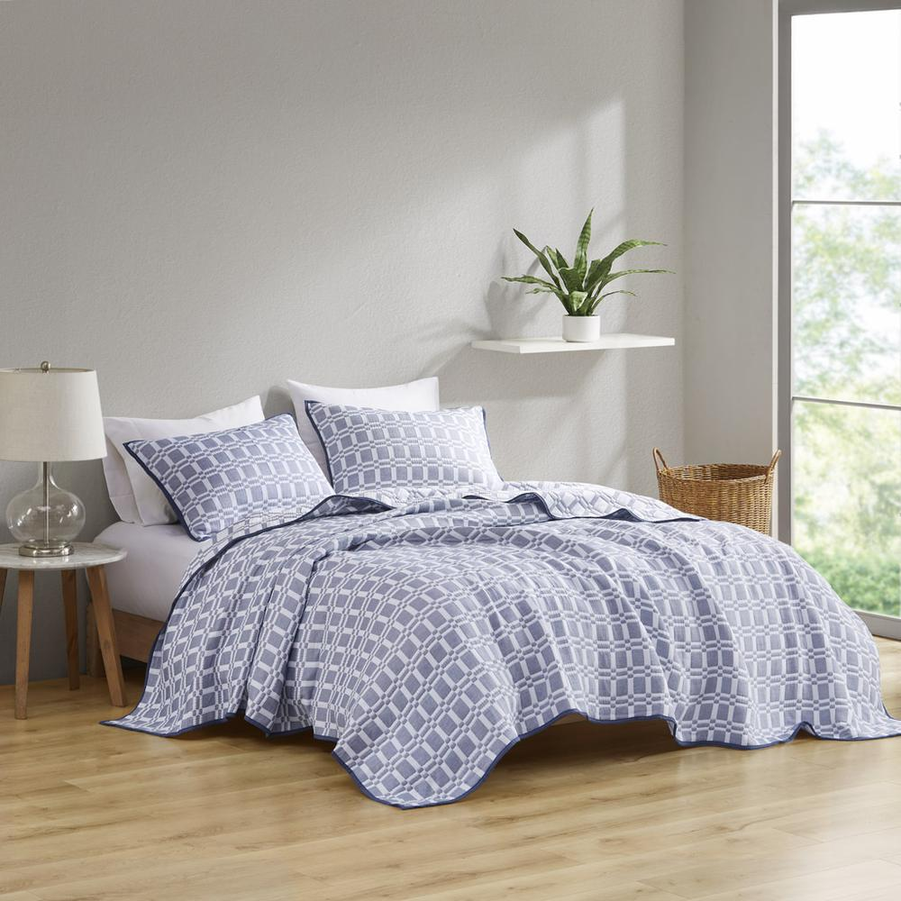 Harlow 3 Piece Reversible Matelasse Coverlet Set -3 pcs. (96 x 90)