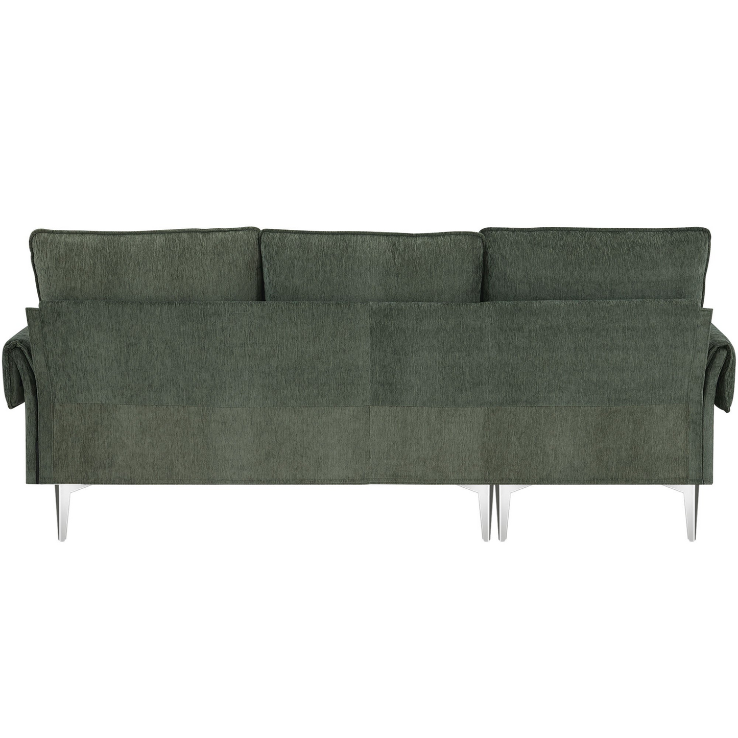 Sectional Sofa, Modern Chenille L-Shaped Sofa Couch w/Reversible Chaise Lounge (2 Pillows)