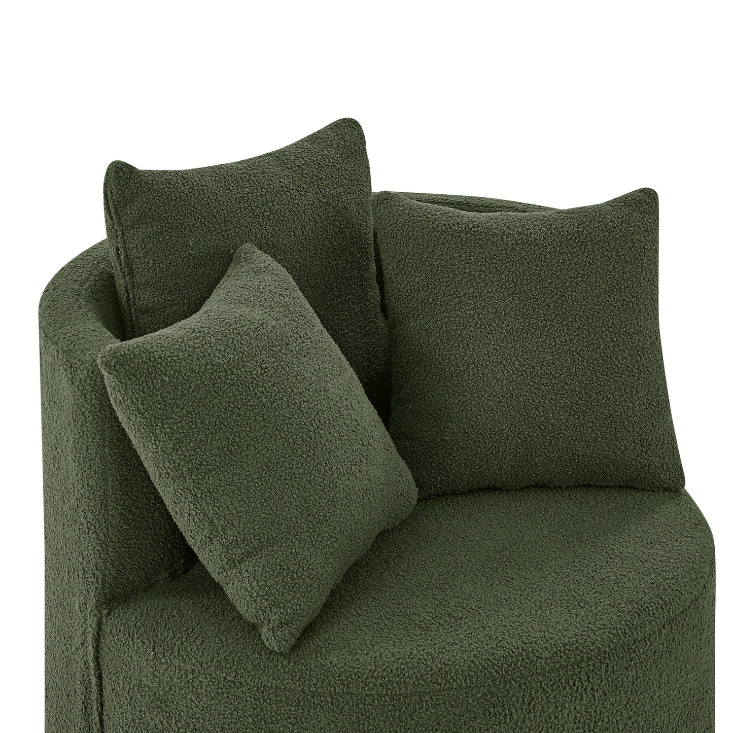 Teddy Swivel Accent Back Chair w/Movable Wheels, Including 3 Pillows