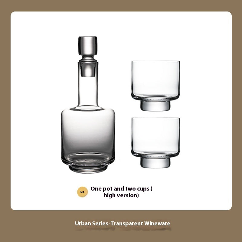 Minimally Designed High-end Glass Decanter Set (3 pcs.)