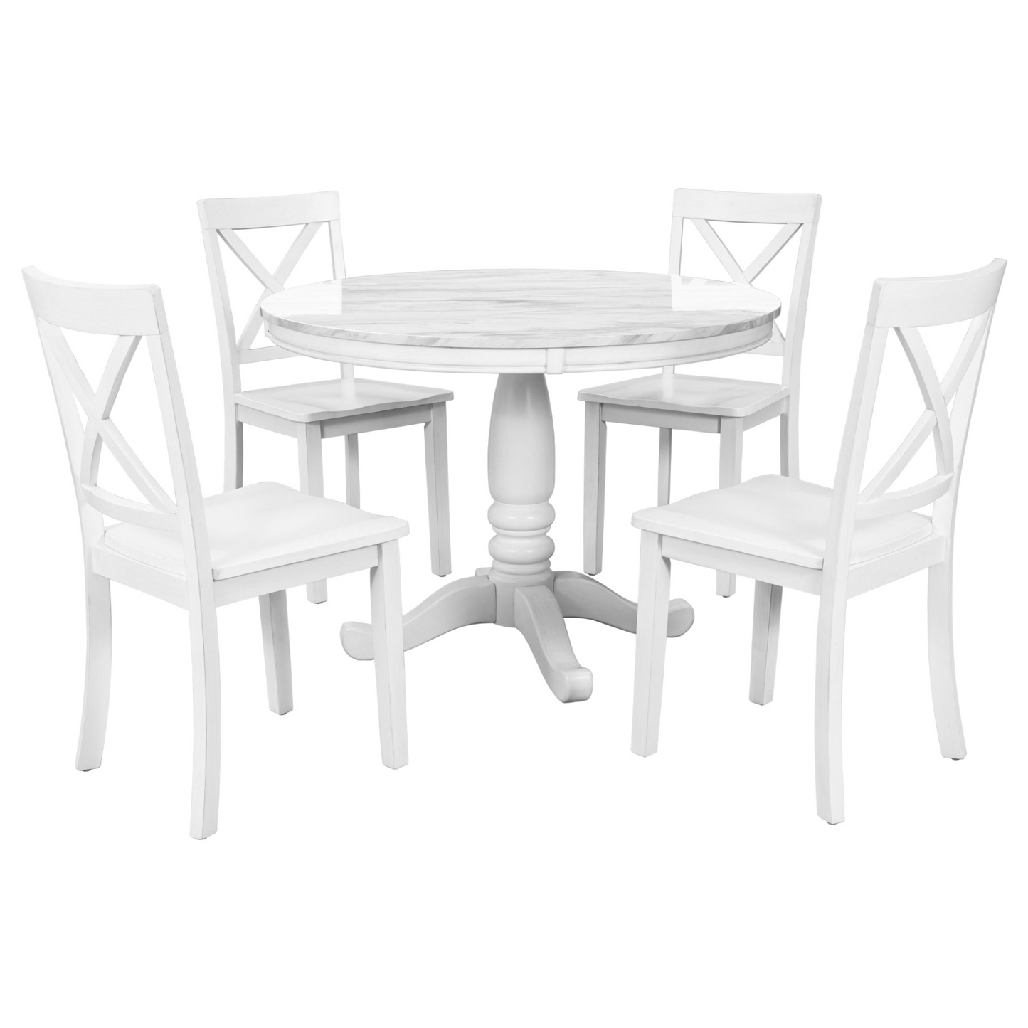 Dining Table and Chairs Set for 4 Persons -5 pcs.