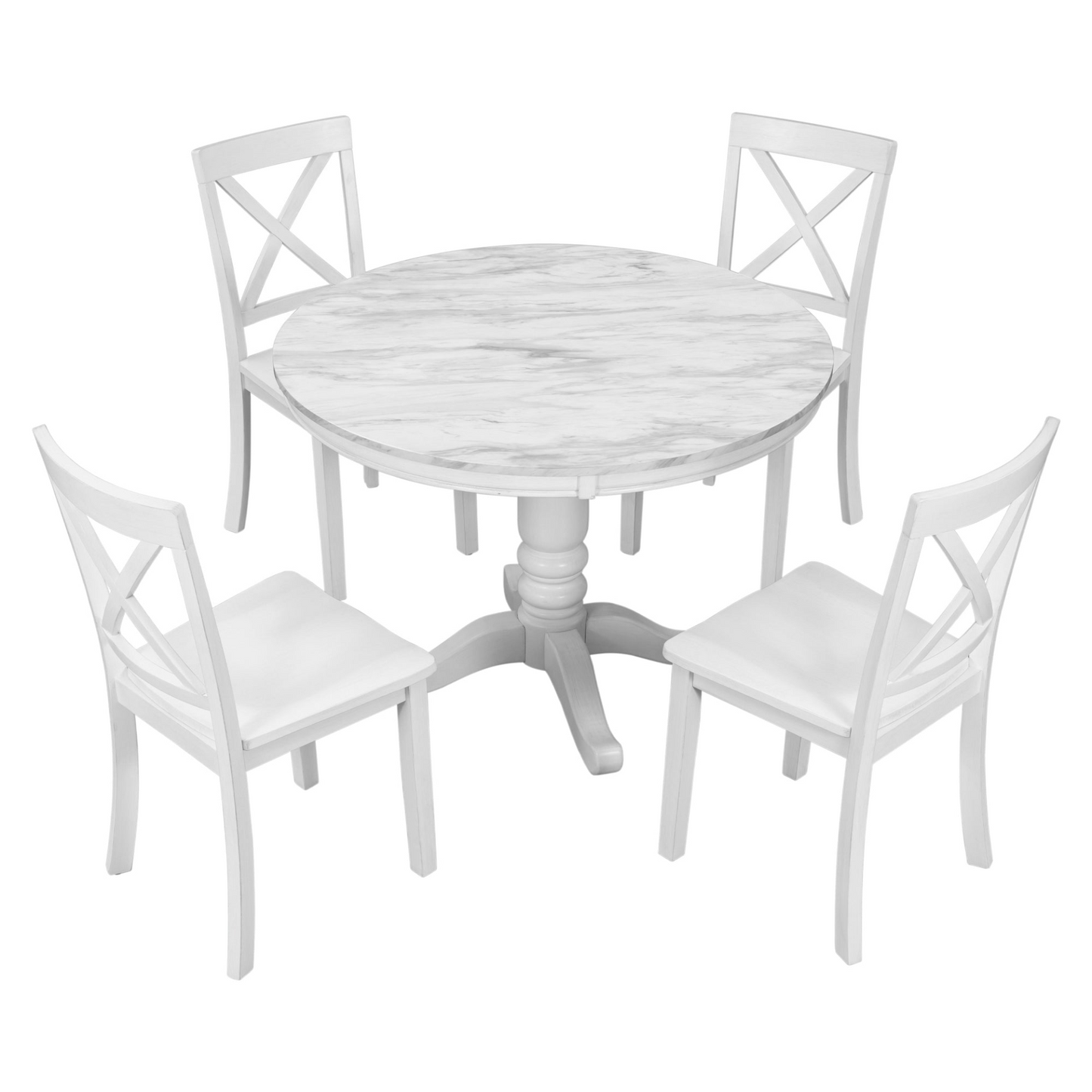 Dining Table and Chairs Set for 4 Persons -5 pcs.