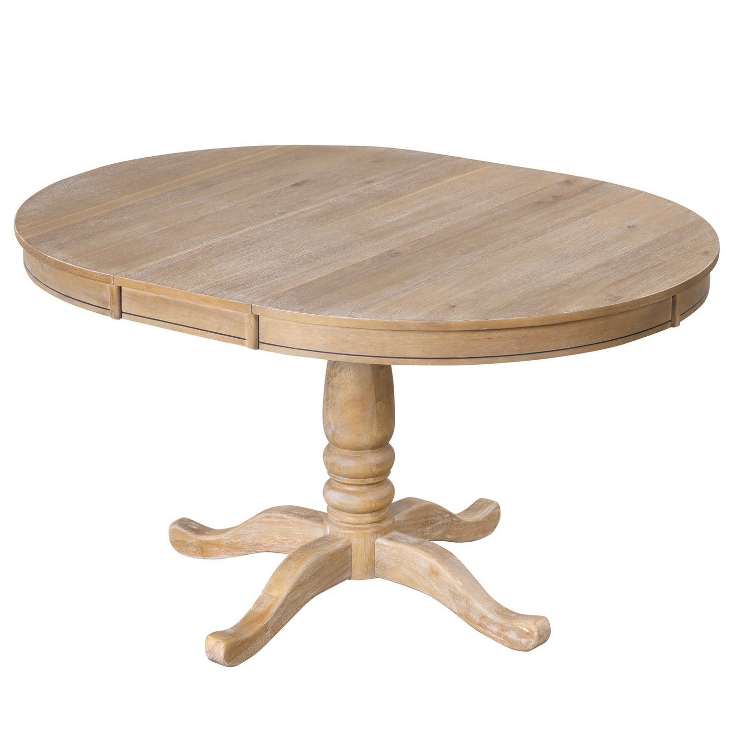 Modern Dining Table Set, Natural Wood Wash -5 pcs.