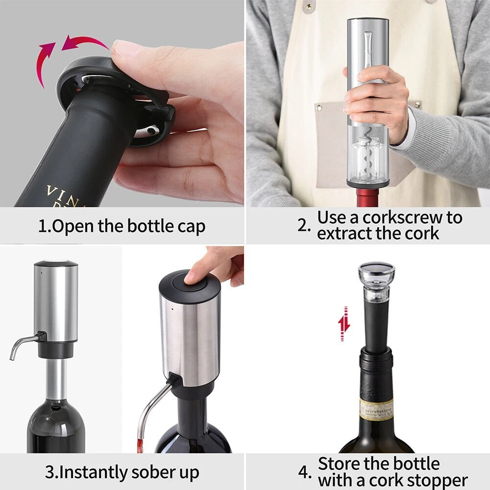 4 In 1 Electric Decanter Set