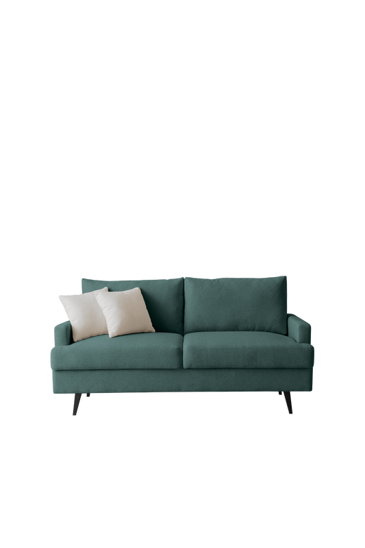 Fabric Upholstered Love seat w/Metal Legs/High Resilience Sponge Couch