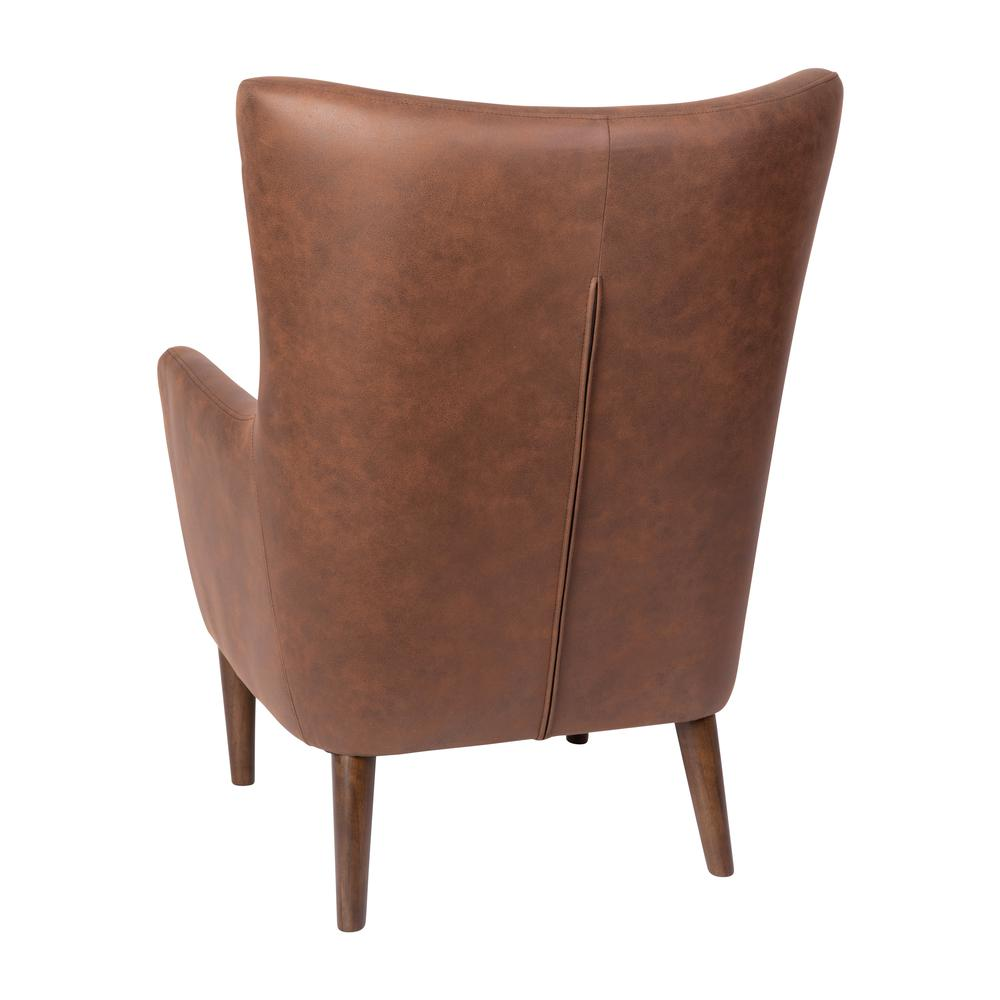 Modern Commercial Grade Faux Leather Wingback Accent Chair