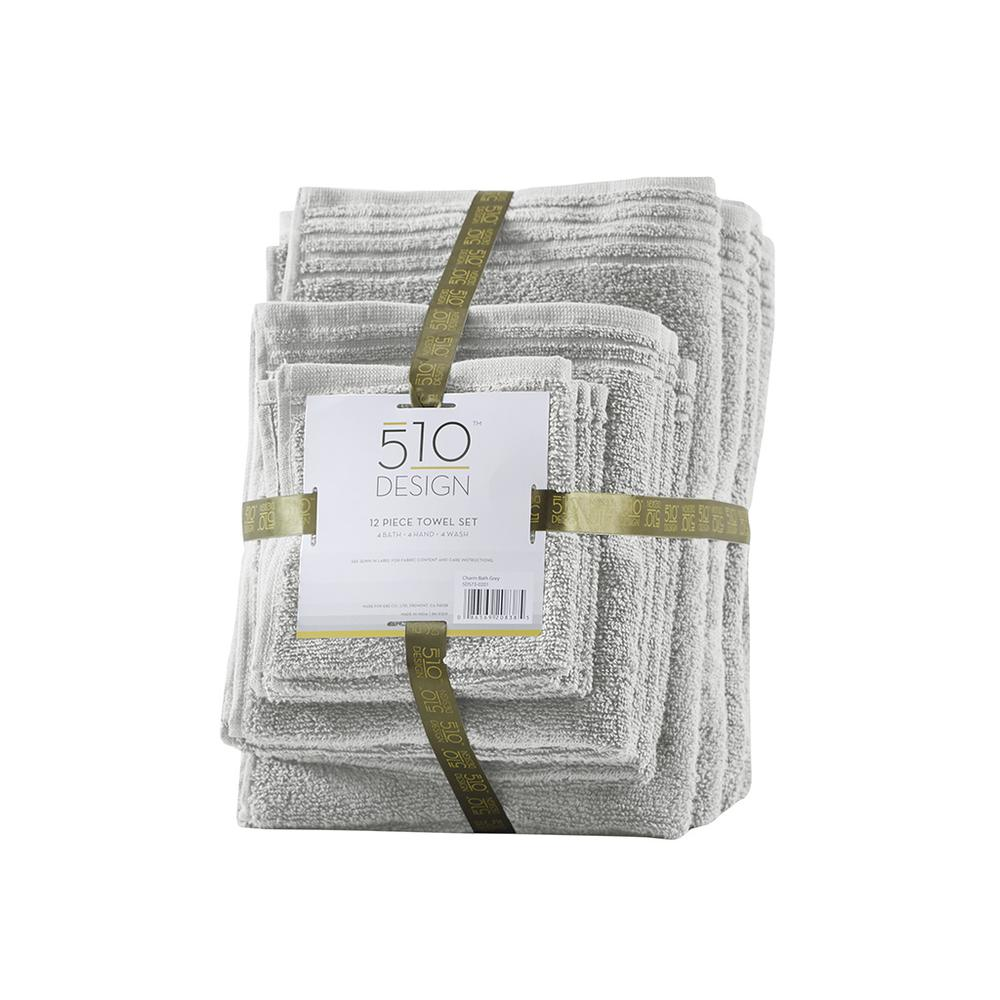 100% Cotton Quick Dry Bath Towel Set -12 pcs.